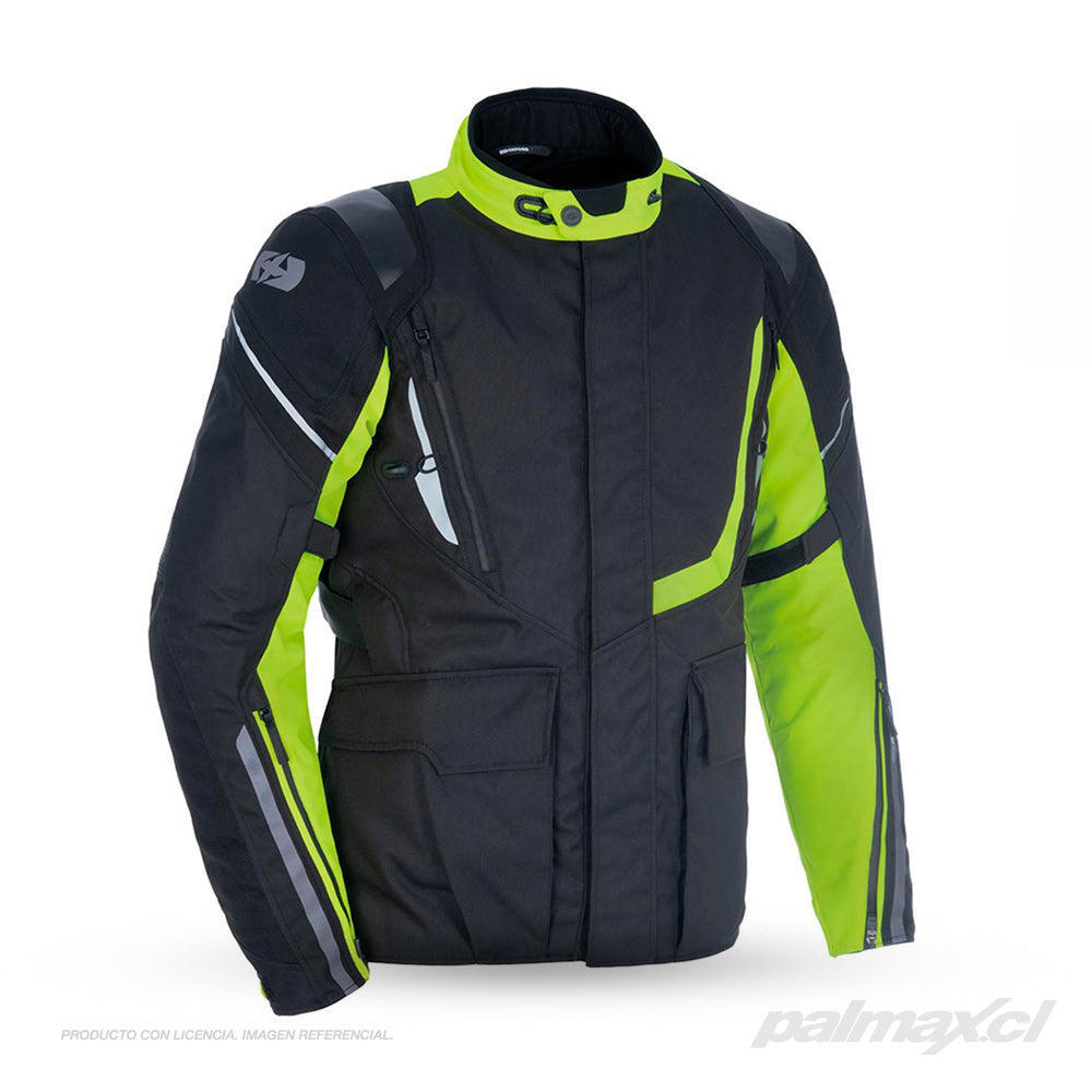 Chaqueta adventure modelo Montreal 4.0 Dry2Dry Black Fluo | Oxford Products